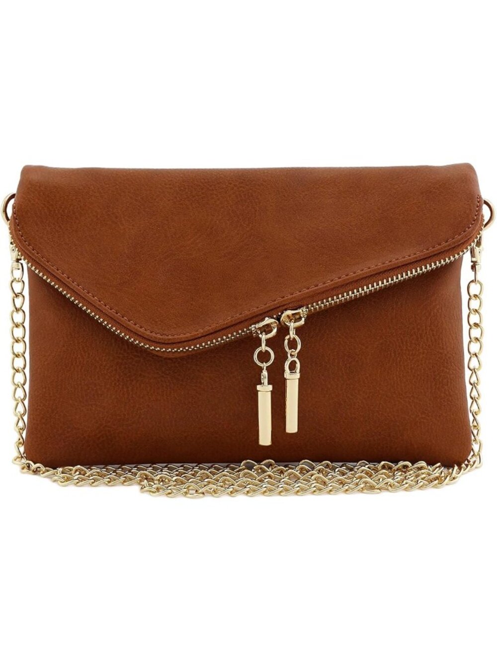 Chic Envelope Wristlet Clutch Crossbody Bag with Chain Strap - Stylish
